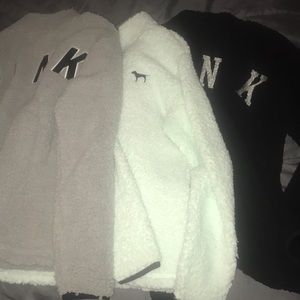 Victoria secret half zip Sherpa bundle